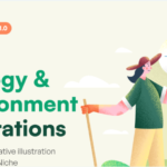 Modern Creative Ecology and Environment Theme Vector Illustration