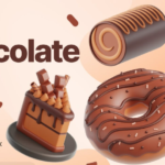 Chocolate food 3D illustration resources (obj, glb)