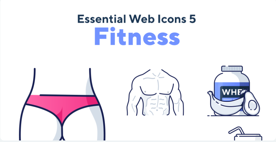 b8c8d834-4fde-4bec-a4ef-05c4ca0e1c36 Fitness Equipment Vector Illustration and Icon Resource Pack - Image 1