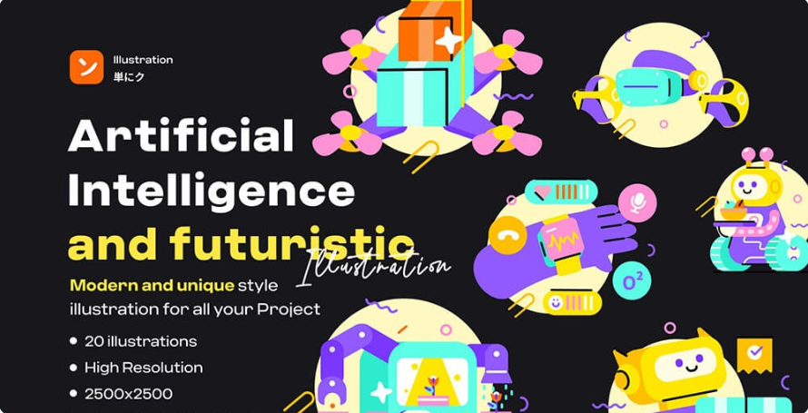 c876d6a4-e750-4595-92c9-0b95615a686b Social Media Creator Illustration Elements Pack ai svg source files - Image 1